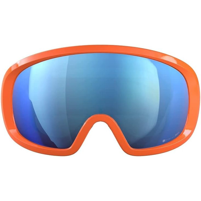 Гірськолижна маска POC Fovea Mid Clarity Comp+ для змагань, флуоресцентно-помаранчева/синя лінза Spektris Blue