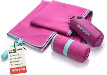 Рушник спортивний Meteor Sport Microfiber XL XXL 9 кольорів, надзвичайно легкий, швидковисихаючий, для фітнесу, подорожей, сауни, пляжу (50x90 см, баклажан)