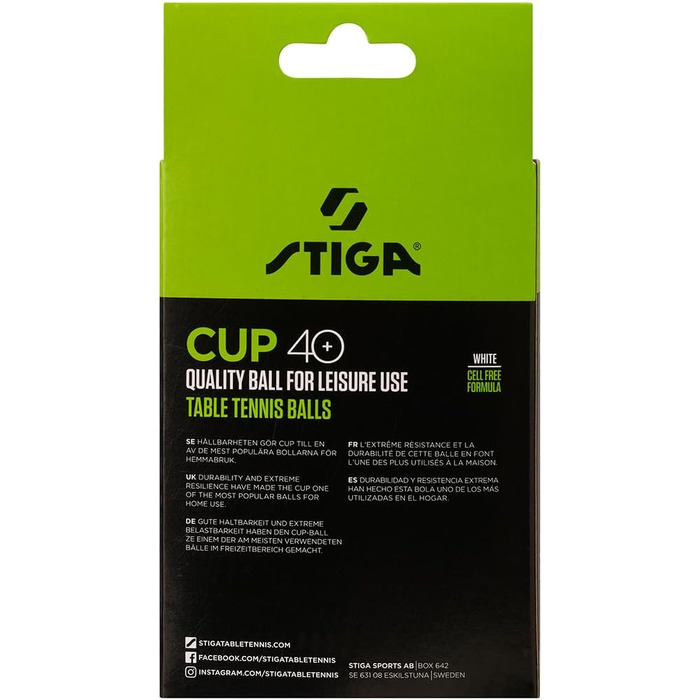 Набір тенісних кульок STIGA Cup 12 шт. ABS, білі