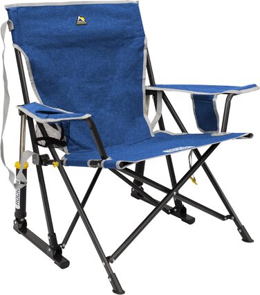 Крісло-гойдалка GCI Outdoor Kickback Rocker для відпочинку на природі та кемпінгу, зелений (меланж, кобальтовий)