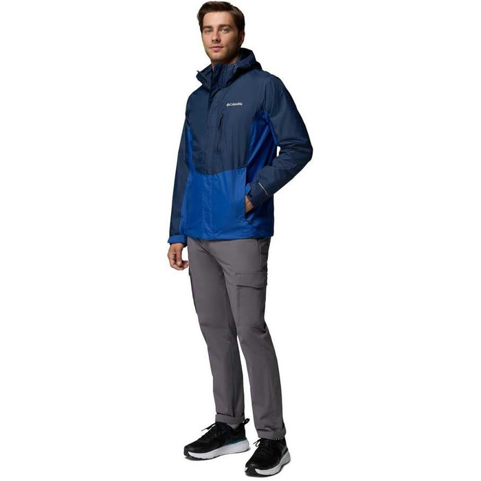 Чоловіча водонепроникна куртка Columbia Pouring Adventure III, темно-синя (Collegiate Navy/Mountain Blue), розмір M