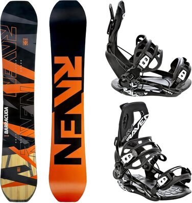 Сноуборд Raven Barracuda Carbon Orange + Фіксуючі кріплення Fastec FT360 (160 см)