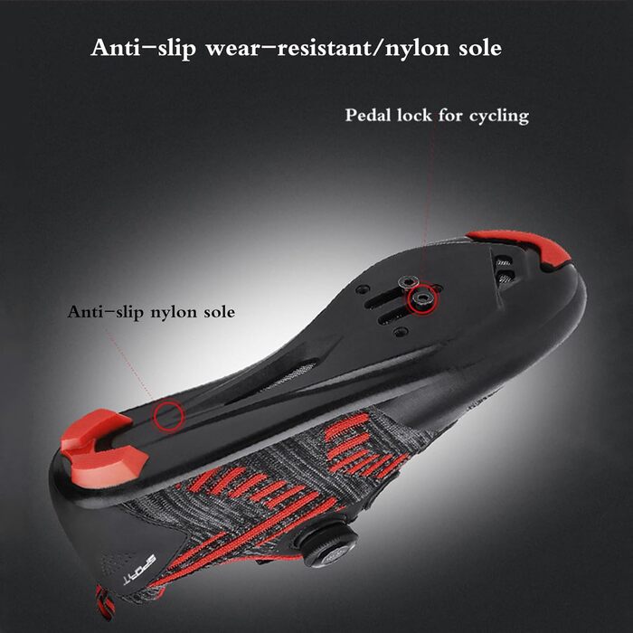 Чоловічі велотуфлі для шосе та MTB, чорний колір, розмір 46 EU