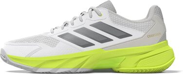 Жіночі тенісні кросівки adidas CourtJam Control 3 для глини, 42 EU, білий/металік/лимонний