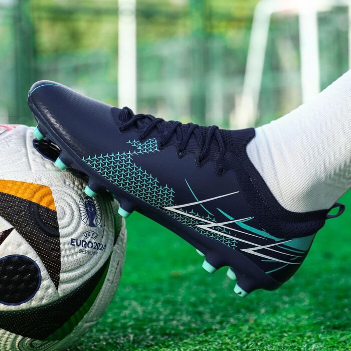 Чоловічі футбольні бутси для штучного покриття, дитячі тренувальні кросівки, спортивне взуття для футболу та відпочинку на природі, розмір 39-45, блакитні