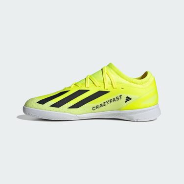 Дитячі футбольні бутси adidas X Crazyfast.3 Indoor для залу, 36 2/3 EU, чорно-жовто-білі