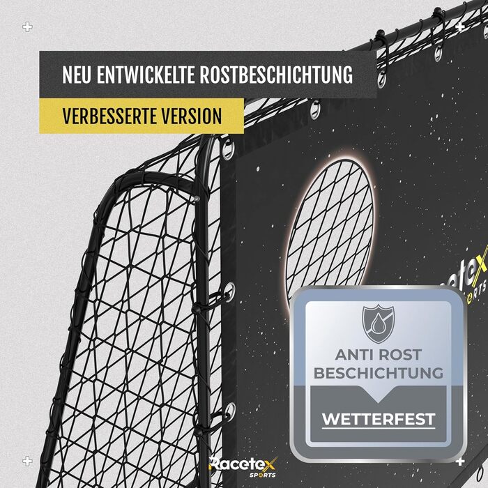 Футбол ворота Racetex Galaxy дитячі та дорослі з антикорозійним покриттям та анкерами для кріплення
