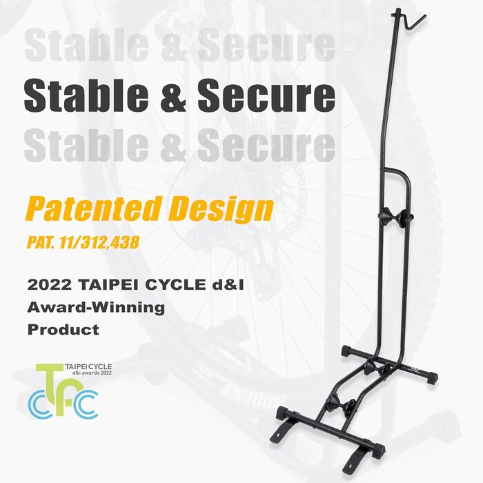 Підставка для велосипеда CyclingDeal - Регульована стійка для паркування велосипедів, вертикальна та горизонтальна - Безпечне та надійне зберігання MTB та шосейних велосипедів