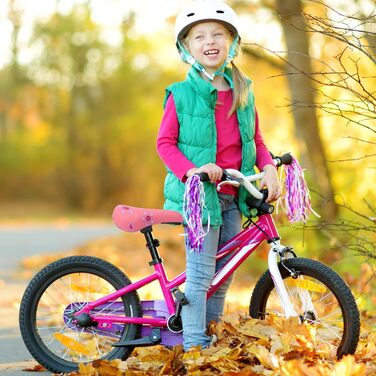 Дитячий велосипедний сидіння – м'яке та водонепроникне, з антиковзким покриттям, широке, Dual Shock для 12, 14, 16, 18, 20 дюймових велосипедів (чорний/червоний, маленький, з квітом)