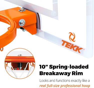 Баскетбольне кільце Tekk Monster Jam Mini 12x18 дюймів для вулиці та дому