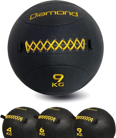 Медичний м'яч G5 HT SPORT Diamond зі шкіри для кросстренінгу, 4/6/9 кг, посилені шви, професійний фітнесбол для інтенсивних тренувань і змагань