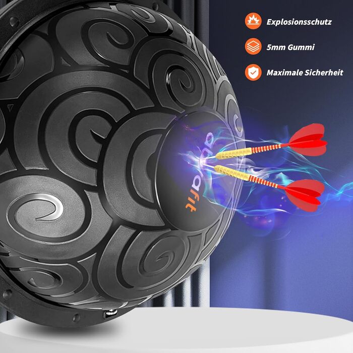 М'яч для йоги та балансу Ativafit 60x18 см, до 300 кг, з помпою та експандером. Синій