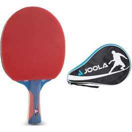 Ракетка для настільного тенісу JOOLA Rosskopf Junior Pro ITTF (дитяча, з чохлом) - 5 зірок, синьо-червона рукоятка, 1.8 мм