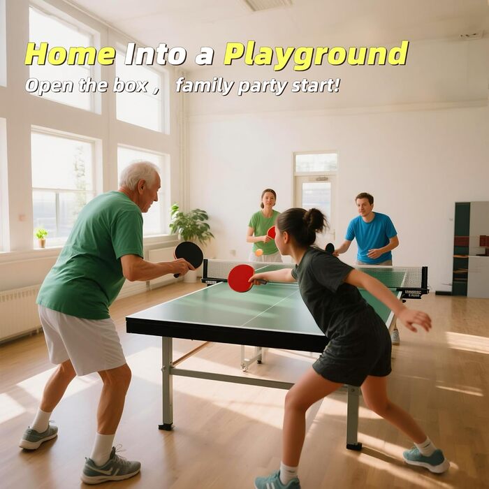Набір для пінг-понгу: 4 ракетки та 8 м'ячів для гри в приміщенні та на вулиці