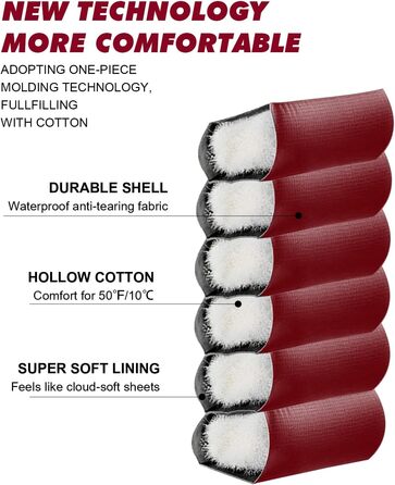 Спальні мішки для дорослих та дітей – для холодної та теплої погоди. Водонепроникний, легкий спальний мішок для кемпінгу, піших прогулянок та трекінгу (з компресійним мішком). Підходить для 3-4 сезонів, 10-20°C, 1.5KG – Чорний (10-20°C, 1.5KG-Вишневий)