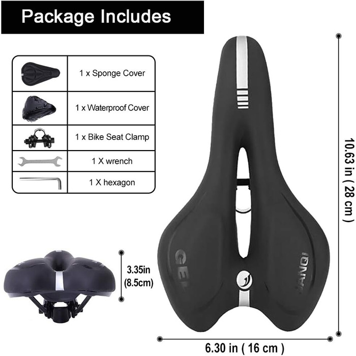 Велосипедне сідло Cube для чоловіків та жінок: комфортне, ергономічне, з гелевою вставкою, для MTB, BMX, шосе, електровелосипеда та ін.