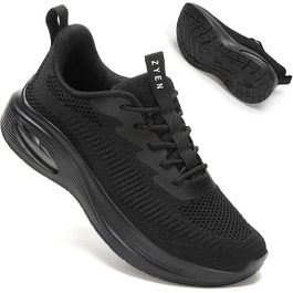 Жіночі кросівки ZYEN для широкої стопи, дихаючі спортивні кросівки, легкі та зручні бігові кросівки, снікерси для тренувань у фітнес-клубі (39 EU, чорний)
