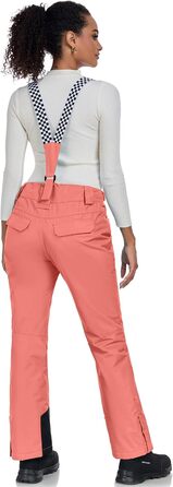 Жіночі гірськолижні штани ALOGO з мембраною, непромокаючі, теплі, для катання на сноуборді та лижах, знімні лямки, знімний снігозахист, для активного відпочинку на зиму, Orange, XS