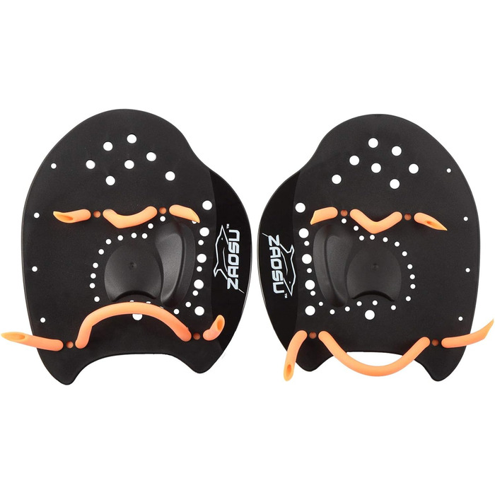 ZAOSU Ручні ласти для плавання | Тренувальні ласти для плавців та триатлонів, підходять для дітей та дорослих (Помаранчевий, M)