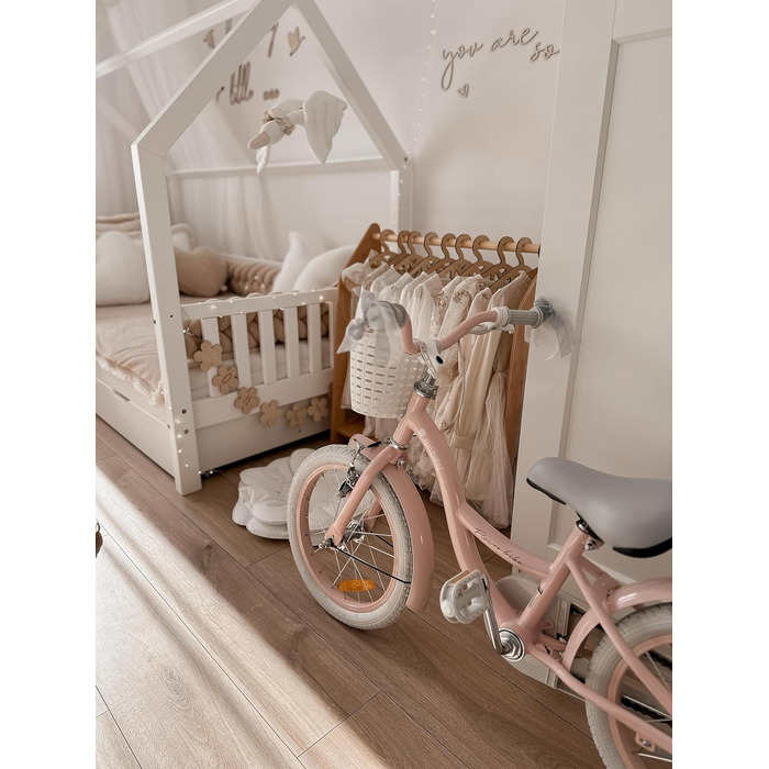 Дитяче велосипед Sun Baby Flower Bike для дівчаток, 16 дюймів, знімний ручка-штовхач, 2-6 років (Блакитний)