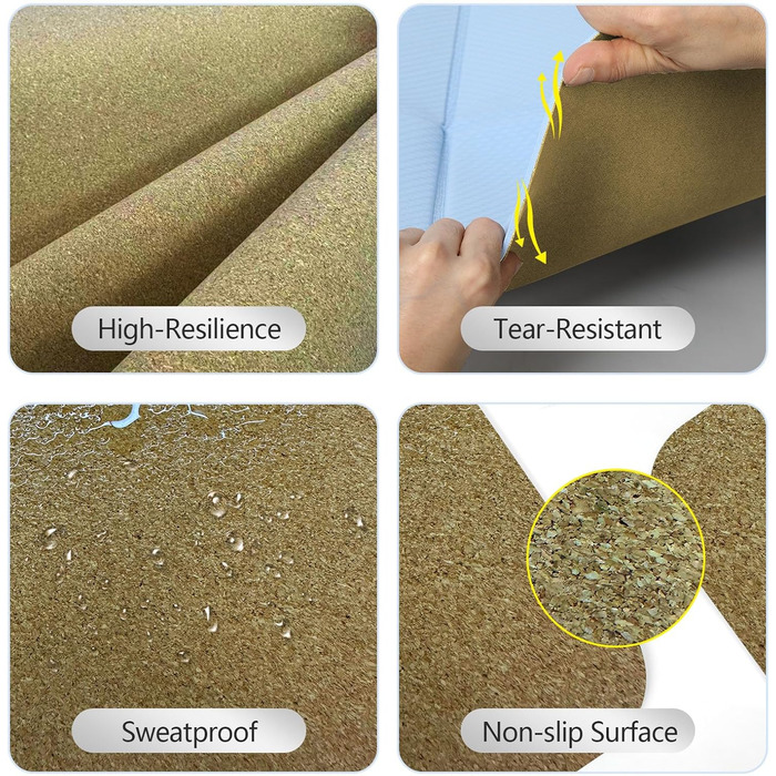 Йога мат Enssy для подорожей, складаний, компактний, 173 x 61 см, 0,4 см, з сумкою, легкий дизайн Pilates (кора-лотос)