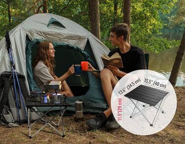 Складаний туристичний столик Trekology Tisch Obsidian Black - легкий, портативний, для кемпінгу та відпочинку на природі