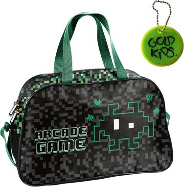 Спортивна сумка Goldkids для дітей (дівчаток та хлопчиків) з піксельним мотивом - для плавання та тренувань, 40x25x15 см