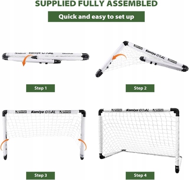 Набір дитячих розкладних футбольних воріт KAMIYA (2 шт.), портативні, для саду та спортивних ігор