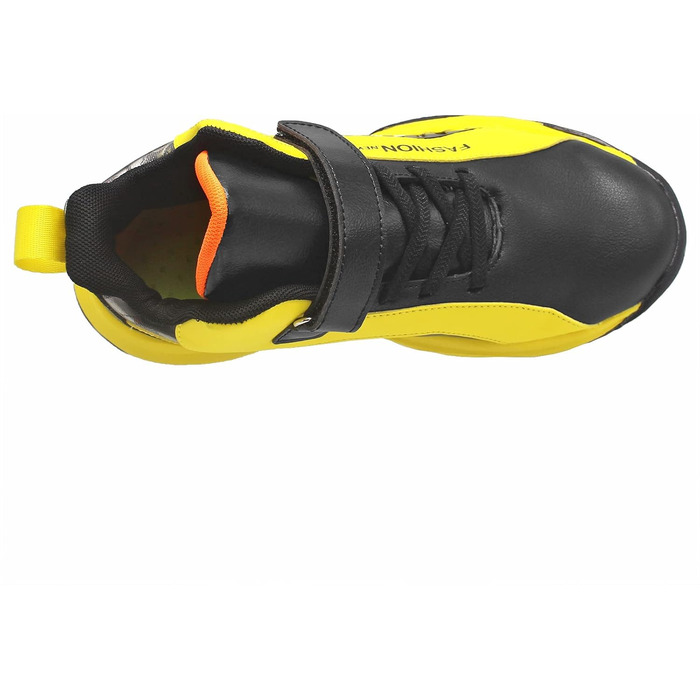 Дитячі кросівки для хлопчиків, спортивні, на липучці, розмір 30-40, 32 EU, чорно-жовті