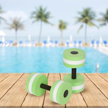 Водні гантелі Aqua Hanteln для аквафітнесу, 2 шт., зелені - для гідроаеробіки, аква-йогінгу, тренувань у басейні для жінок та чоловіків