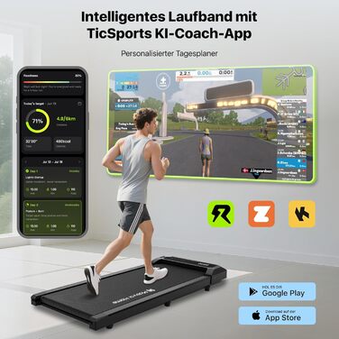 Mobvoi Walking Pad Smart KI: компактний біговий тренажер 2-в-1 для дому та офісу, LED-дисплей, керування пультом, 6 км/год, до 120 кг