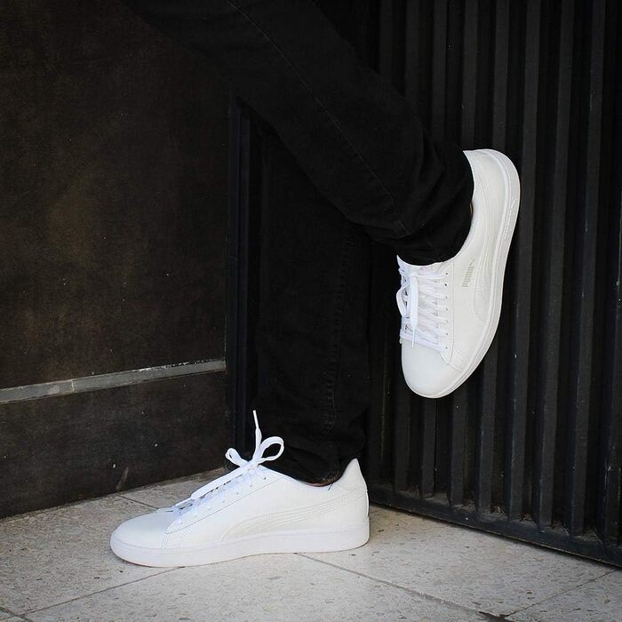 Кросівки Puma Smash V2 LS унісекс, білі (Puma White), розмір 42.5 EU