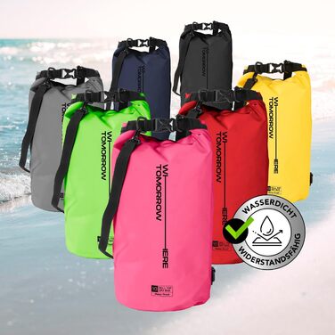 Водонепроникний рюкзак Dry Bag | Сумка-мішок Dry Bag | 2L, 5L, 10L, 20L | Для човнів, каяків, риболовлі та кемпінгу (Вертикальний, Рожевий)