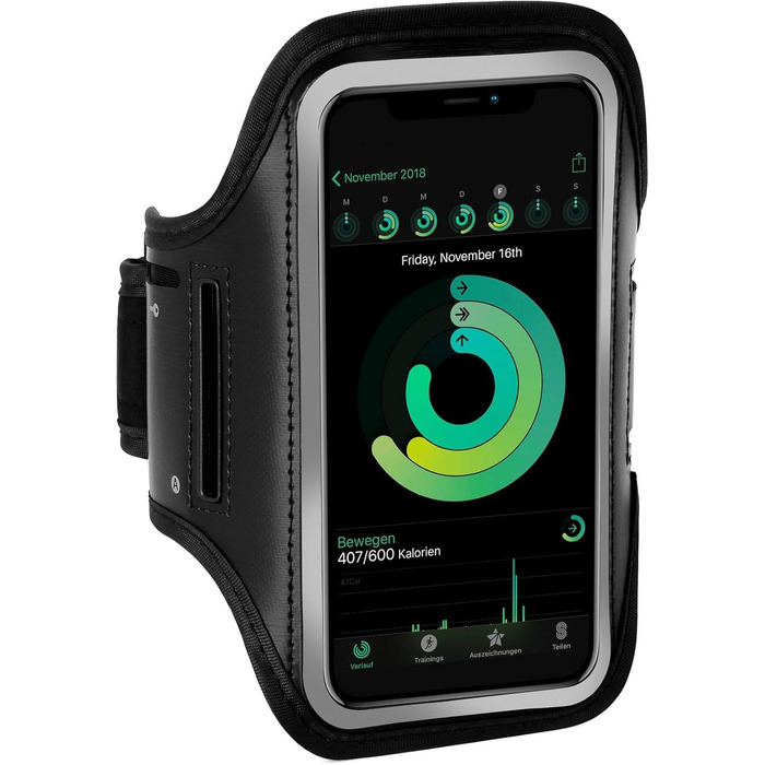 Спортивний чохол на руку ONEFLOW для смартфона, сумісний з Fairphone 5, чорний, арматура для бігу, фітнесу, джогінгу, універсальна арматура для телефону