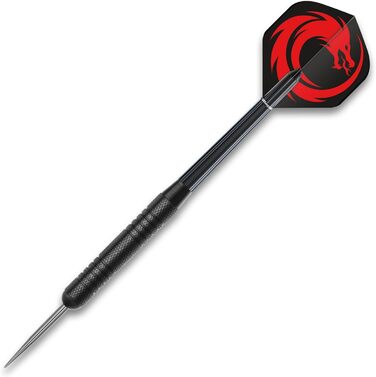 Професійний набір дартсу Red Dragon Razor Edge – турнірна мішень стандартної якості з латунними дротиками та сталевими наконечниками, міцний дизайн з драконом