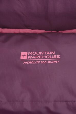 Спальний мішок Mountain Warehouse Microlite 500 Mummy для кемпінгу, трекінгу та подорожей (200 см, 2-3 сезони)