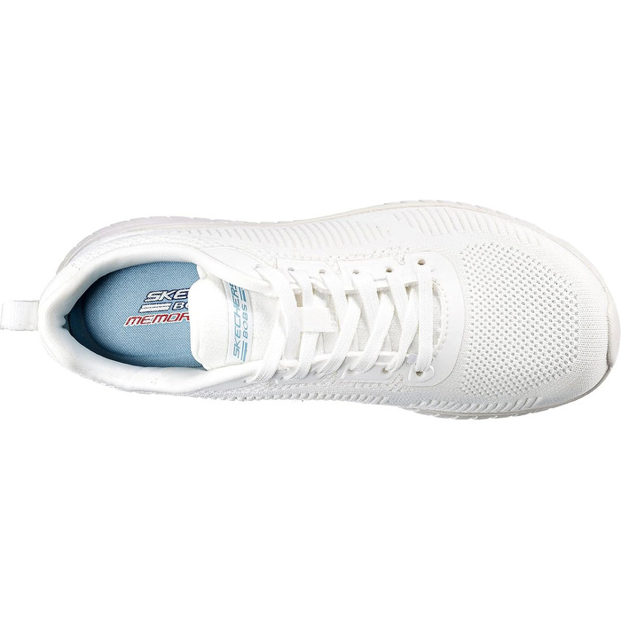 Жіночі кросівки Skechers Bobs Squad Chaos Face-Off, білого кольору, текстильні (Engineered Knit), розмір 38.5 EU