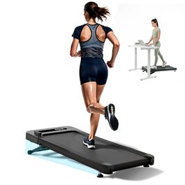 Bluearth Walking Pad - Бігова доріжка для ходьби з автоматичним нахилом 10%, для дому та офісу, з додатком, підтримкою Live-курсів, до 150 кг, 2.5 к.с., чорна