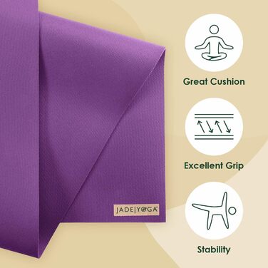 Йога-мат Jade Yoga Harmony 68'' фіолетовий, нековзний, екологічний, для занять йогою