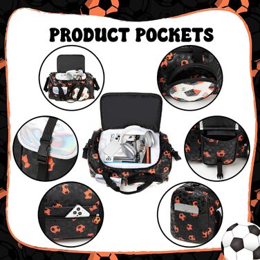 Дитяча спортивна сумка HTgroce для дівчаток з відділенням для взуття, ідеальна для ночівлі, балету, танців, спорту та подорожей (білий)