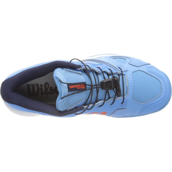 Тенісне взуття Wilson Rush Pro Jr Ql Carpet для дітей, біле (33 2/3 EU, блакитно-біло-помаранчеве)