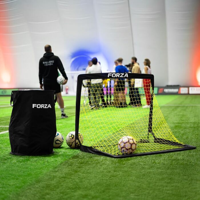FORZA Pop-Up Ворота для футболу | Розкладні футбольні ворота для дітей та дорослих | Портативні ворота для футболу в сад та парк | Набір 1 або 2 шт. | 4 розміри | Швидкий монтаж без інструментів 0,9м x 0,6м (одна штука)