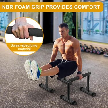 Паралелетки Kipika для віджимань та зворотних віджимань, фітнес-паралелетки для гімнастики, силових тренувань, витримують до 272 кг, регульована висота