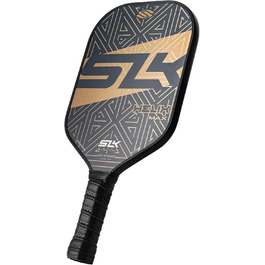 Професійна ракетка для піклболу SLK Helix Pro 2024, гібридна поверхня з карбону і скловолокна, термоформований карбоновий сердечник, максимальний контроль, GoldMaze