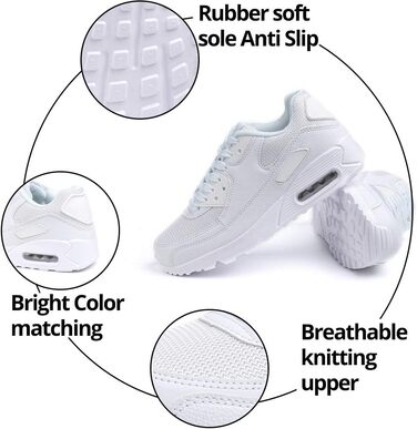 Кросівки для бігу Hitmars для чоловіків та жінок. З шнурівкою, повітряна подушка, антиковзаючі, комфортні, легкі, для бігу по вулицях. Розміри EU36-EU47 (41 EU).