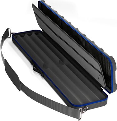 Чохол для більярдних київ Casemaster Parallax Guard 2x2, на 2 розбірні киї, міцний поліестер 600D з м'якою підкладкою, чорний з синім