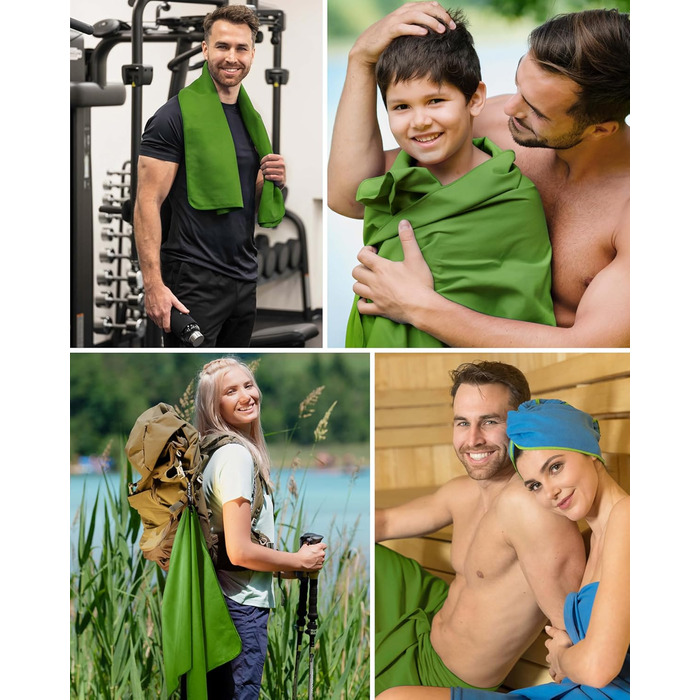 Рушник Fit-Flip з мікрофібри - компактний, швидковисихаючий, для спорту, подорожей, пляжу - 60x120 см, 1 шт.