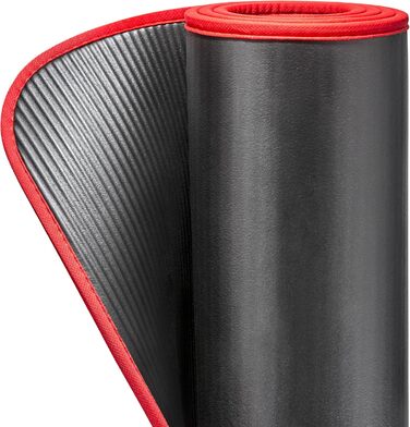 Фітнес-килимок для тренувань adidas, товщина 10 мм, 183x61 см, з ременем для перенесення, червоний