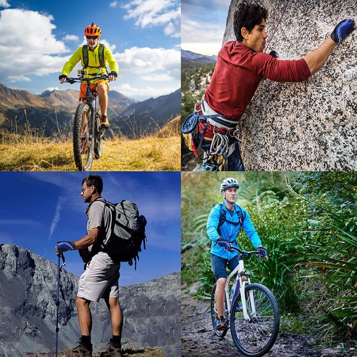 Рукавички для велосипеда FINGER TEN для чоловіків, MTB, гелеві, протиковзкі, для катання, Downhill, хайкінгу, унісекс, сині, напівпальцеві