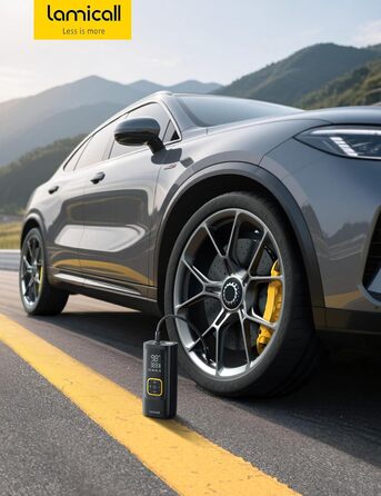 Електрична повітряна помпа Lamicall для велосипеда, авто, мотоцикла та м'ячів - 150PSI, з LED-ліхтариком (оновлена)